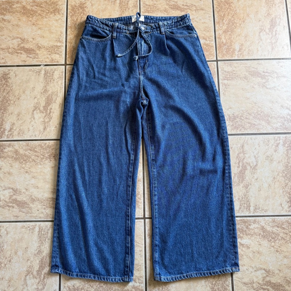 Frame Pixie Super Drape Drawstring Wide Leg Jeans… - image 4